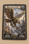Brassraptor Metal Battle Card