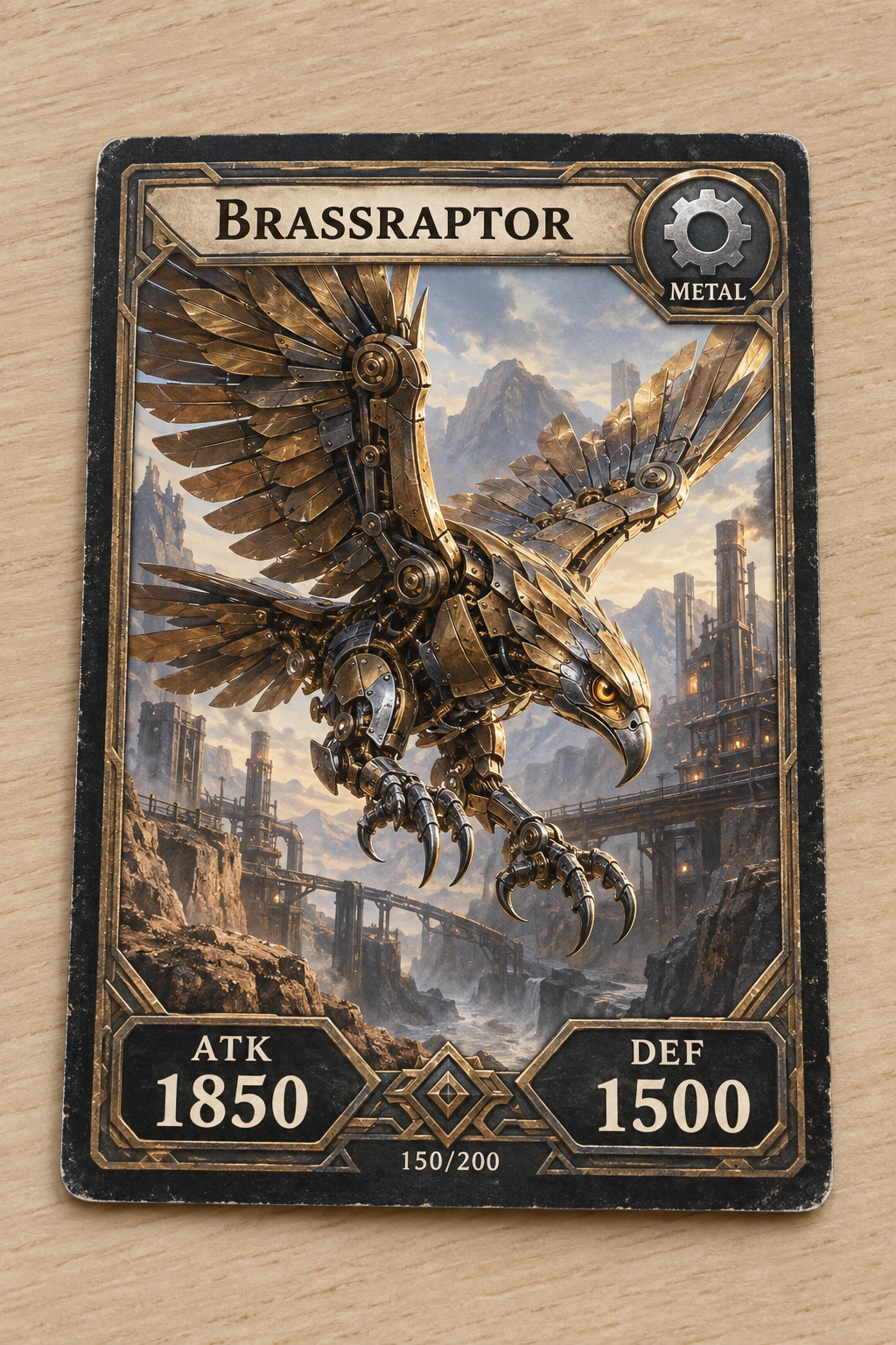 Brassraptor Metal Battle Card