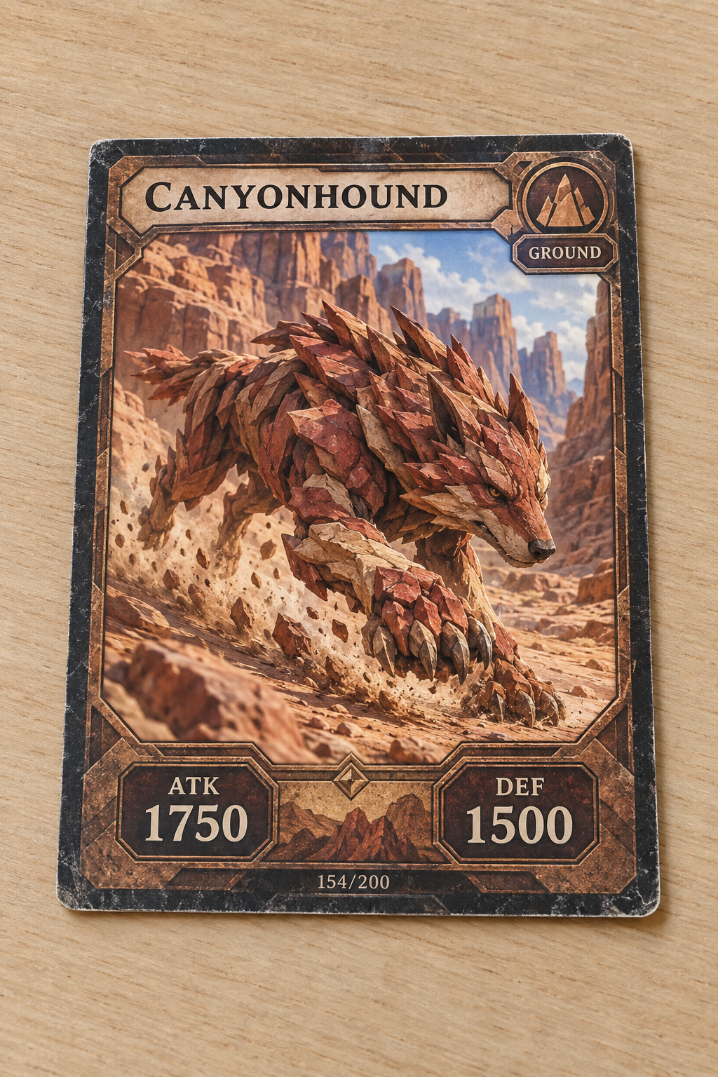 Canyonhound trading card mockup