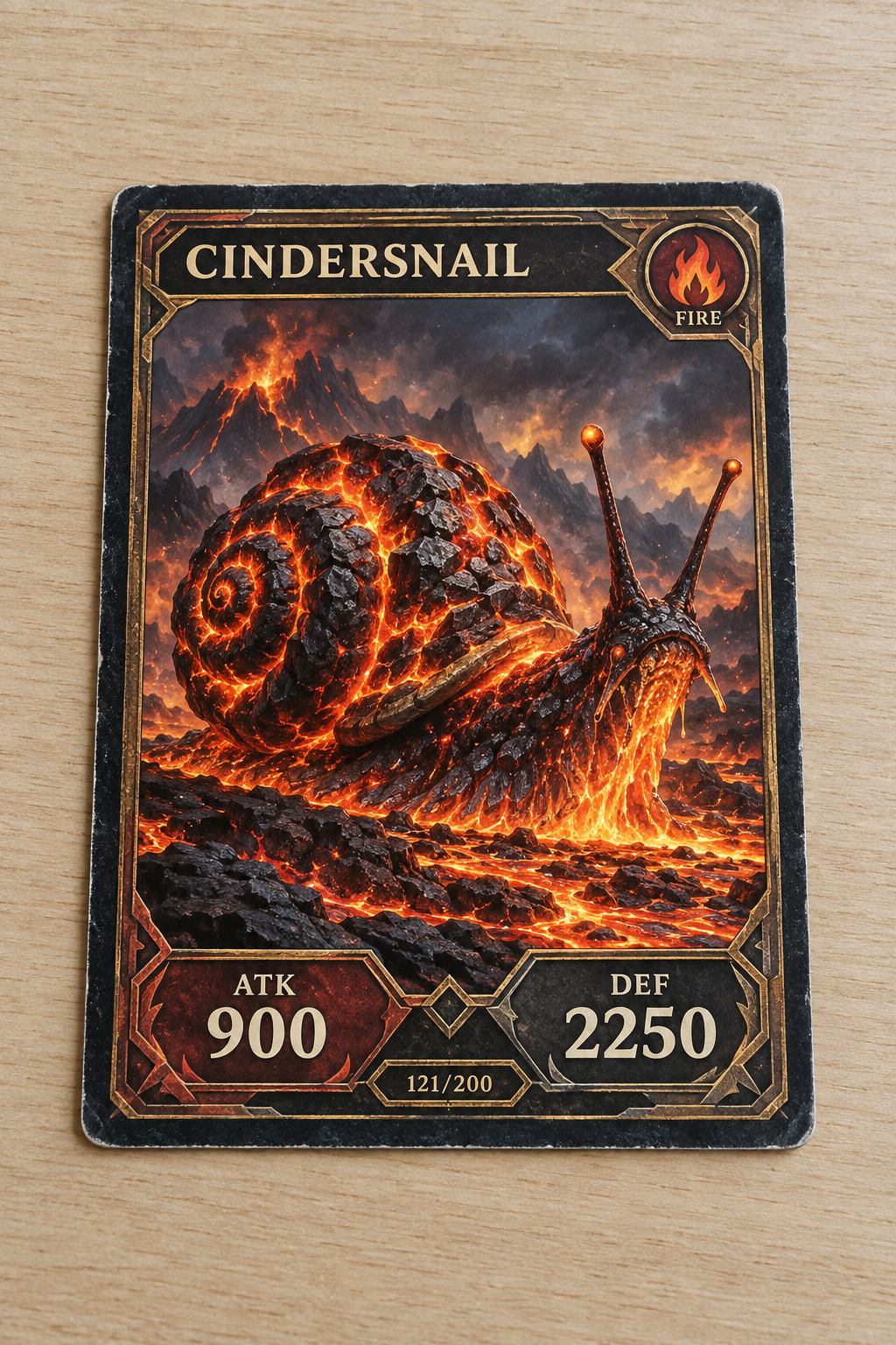Cindersnail volcanic battle card